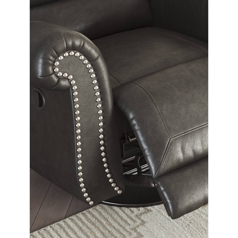 Signature Design by Ashley Chatterton Black Swivel Glider Recliner
