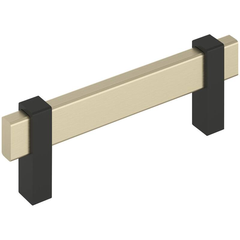 Amerock BP36723 Mulino 3-3/4" Center to Center Bar Cabinet Pull - Golden Champagne / Matte Black