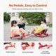 preview thumbnail 9 of 22, Ride on Scooter Zig-Zag Motion Drift Cart with Comfortable Handle and Steel Frame Ideal for Kids - 37.8” x 17.3” x 11.2”