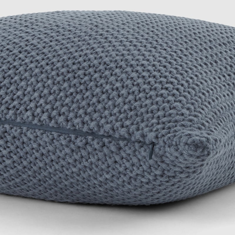 Seed Stitch Knit Acrylic Decor Throw Pillow