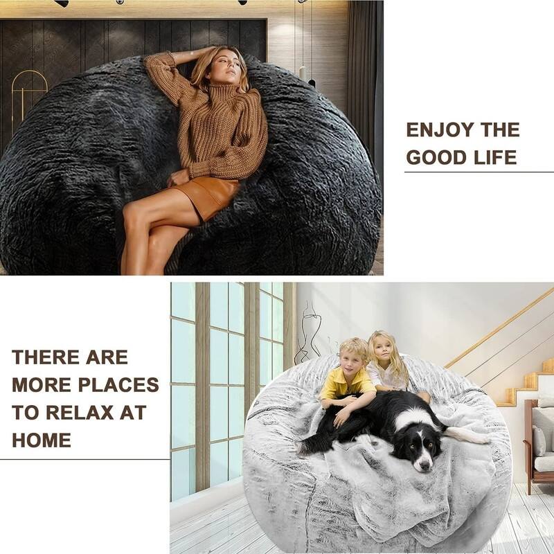 Bean Bag Chair Cover(No Filler)Big Round 6ft