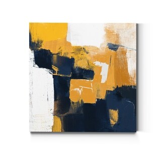 Navy & Gold I -Premium Gallery Wrapped Canvas - Ready to Hang