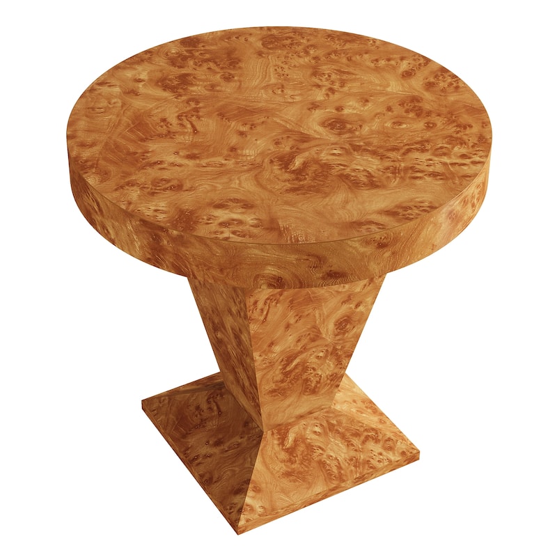 23.62" Round Pedestal Side Table, Living Room Bedroom Accent End Table