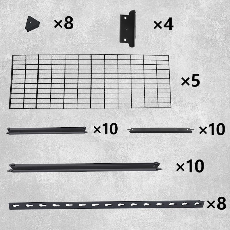 5-Tier Heavy Duty Metal Shelving Unit,48"W x 24"D x72"H,Adiustable Storage Rack,Boltless Assembly,4000 lbs Total Load Capacity