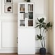 preview thumbnail 18 of 28, 70.87" H Display Storage Cabinet, Modern Wooden Tall Bookshelf Bookcase, 4 Tier multi-functional pull-out storage shelf