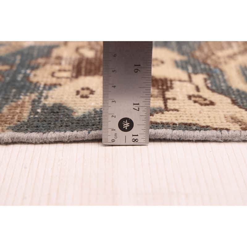 ECARPETGALLERY Hand-knotted Antalya Vintage Tan Wool Rug - 4'2 x 6'6