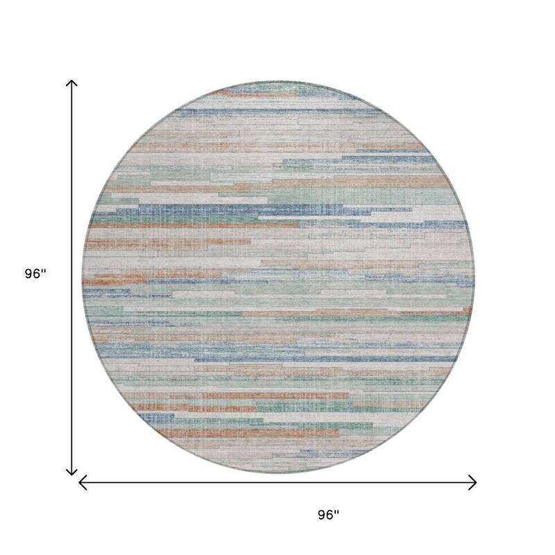 HomeRoots Striped Transitional Rectangle Outdoor Rug