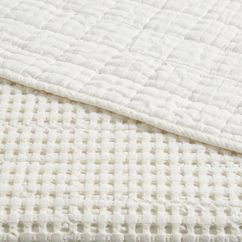 Mills Waffle Cream Full/Queen Quilt Set - Levtex Home