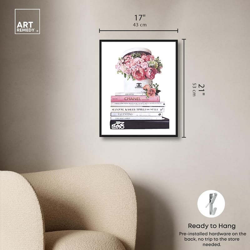Pretty Roses upon Books Canvas by Art Remedy
