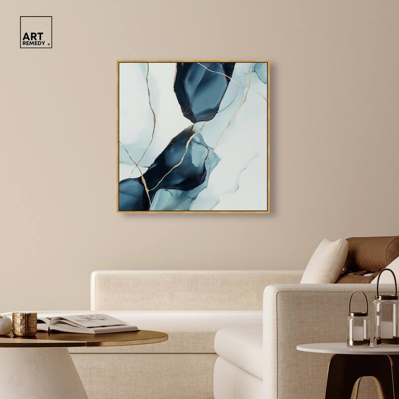 Cerulean Flow III Canvas by Art Remedy