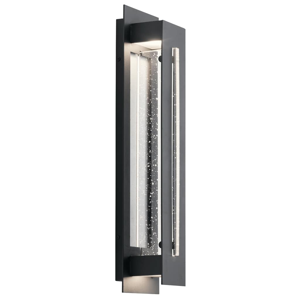 Kichler Lighting River Path Collection 2-light Textured Black Outdoor LED Wall Sconce