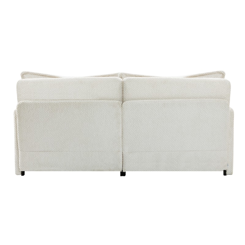Convertible Sofa Bed, Sleeper Loveseat Pull Out Couch Bed, 3 in 1 Corduroy Couch with Side Pockets, USB/C-TYPE Ports