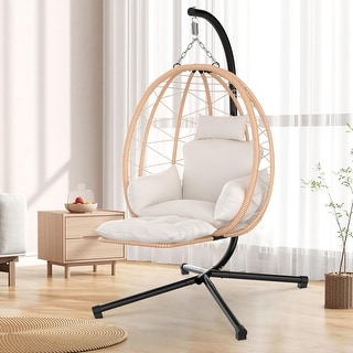 Hanging basket chair with stand 2025