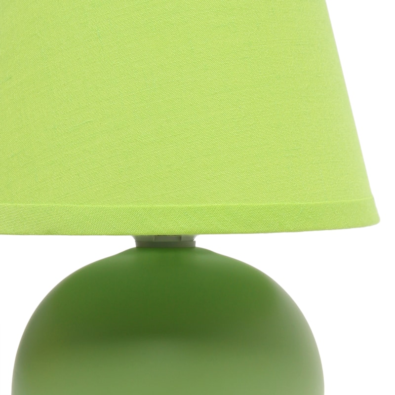 8.66" Petite Orb Lamp Two Pack Set w Matching Fabric Shade