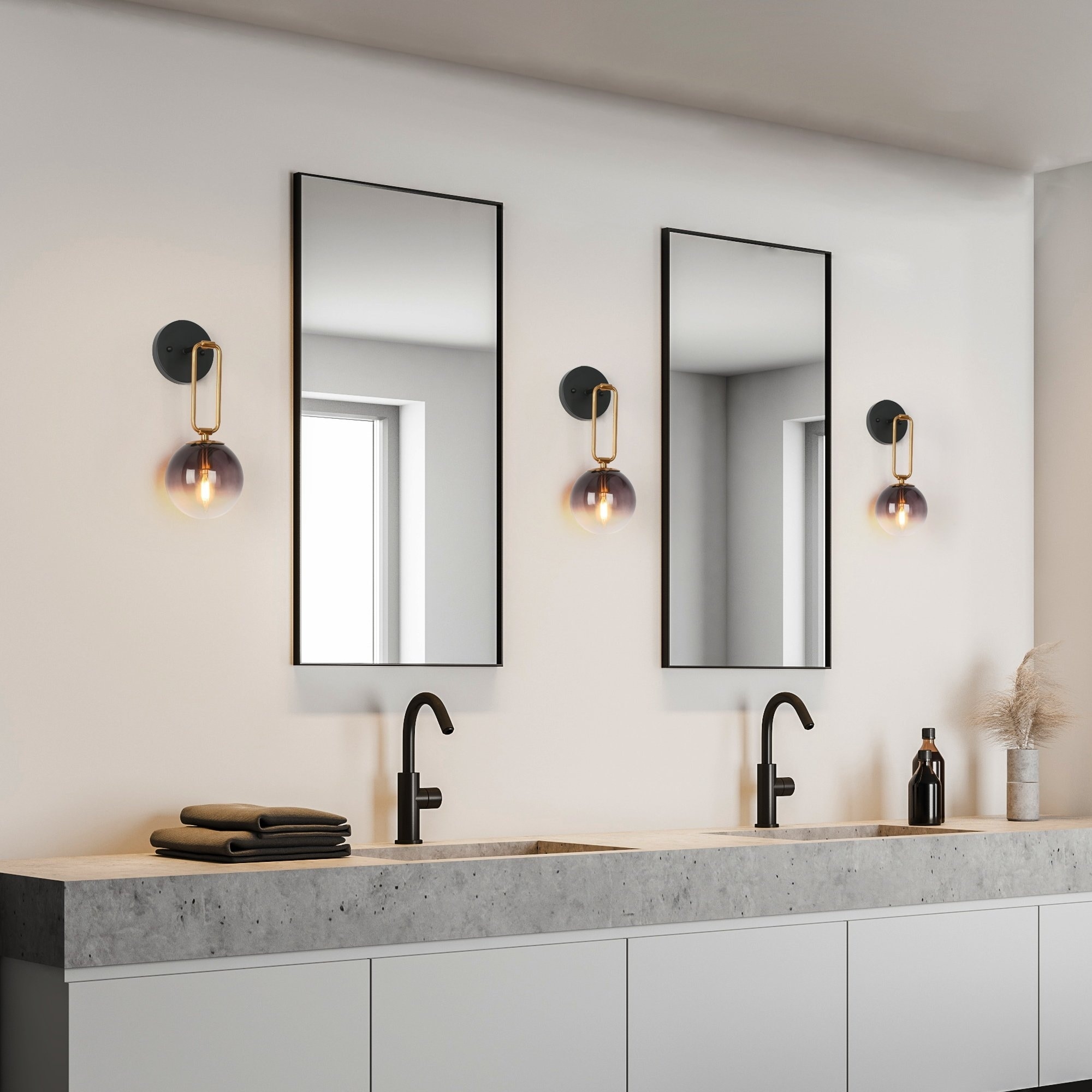Contemporary sconces for bathroom on sale