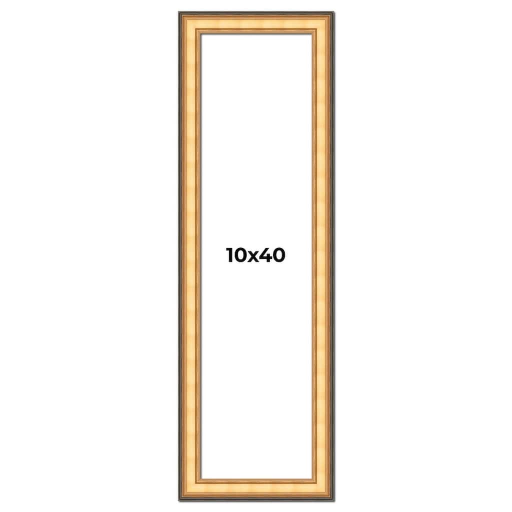 10x40 Frame Gold Plein Aire Solid Wood Picture Frame Width 2 Inches |