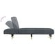 preview thumbnail 10 of 12, vidaXL Chaise Longue Black Velvet - 21.7" x 55.1" x 27.6"