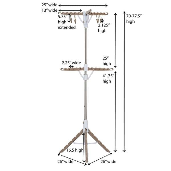 2-Tier Tripod Clothes Drying Rack - Bed Bath & Beyond - 17448011