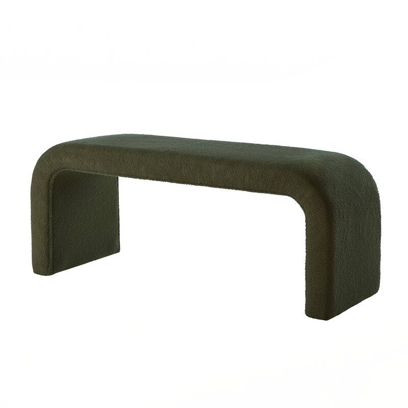 Set of 3 U-Shaped Modern Bench Ottoman Bench for Entryway