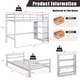preview thumbnail 4 of 27, Costway Twin Over Twin Loft Bunk Bed Wood w/Bookcase Guardrail Ladder - 79.5'' x 44'' x 58.5''
