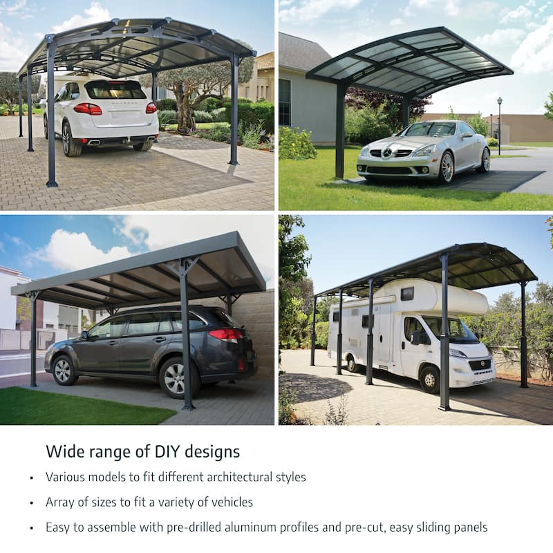 Canopia Colorado 14 ft. Gray/Gray Opaque Outdoor Carport