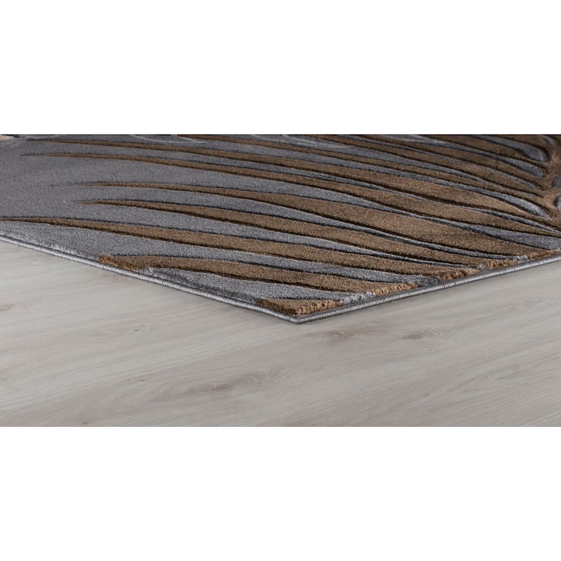 Glamour Dark Brown/Black Polypropylene Area Rug