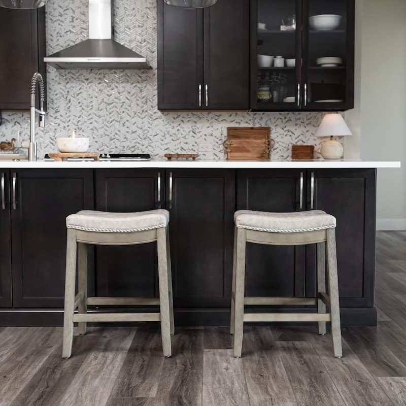 Maven Lane Sophia Saddle Kitchen Dining Stool