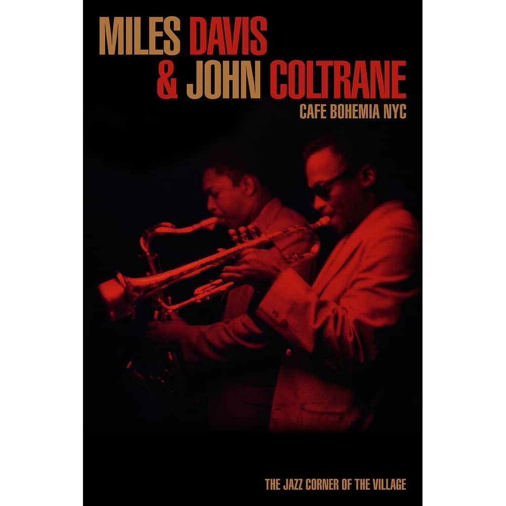 Miles Davis & John Coltrane - Cafe Bohemia NYC Art Poster - 24 x 36 Inch