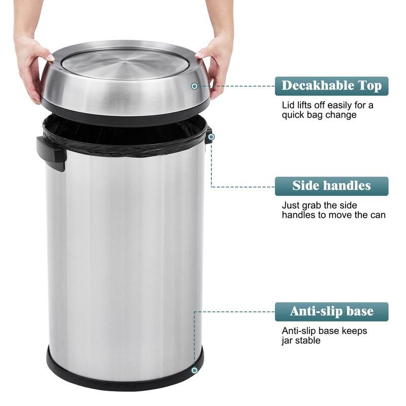 17 Gallon Swing Open Trash Can