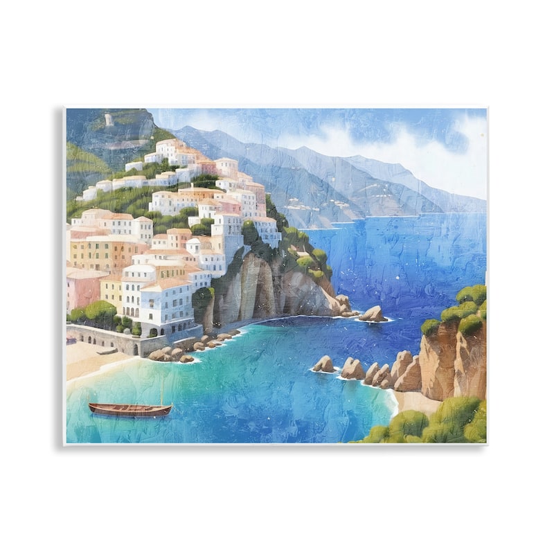 Stupell Vibrant Coastal Seascape Wall Plaque Art Design By Kim Allen - 14 x 11