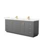 Option Dark Gray, Gold Trim, Giotto Quartz Top