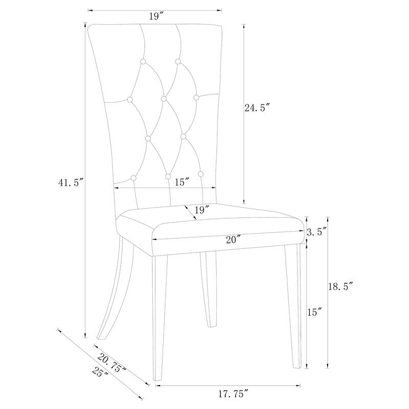 Kerwin Velvet Upholstered Dining Side Chair (Set of 2)