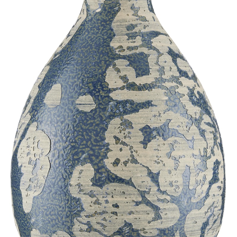 Currey & Company Ostracon Blue Table Lamp - 28.5"h x 15"dia