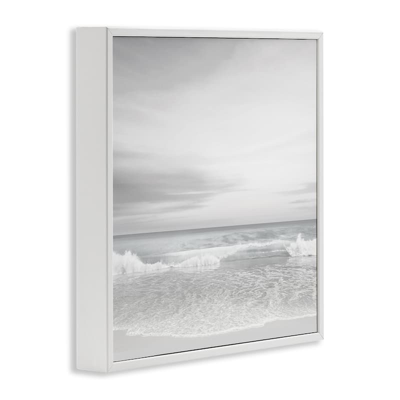 Stupell Soft Peaceful Beach Waves Framed Giclee Art Design By Maggie Olsen