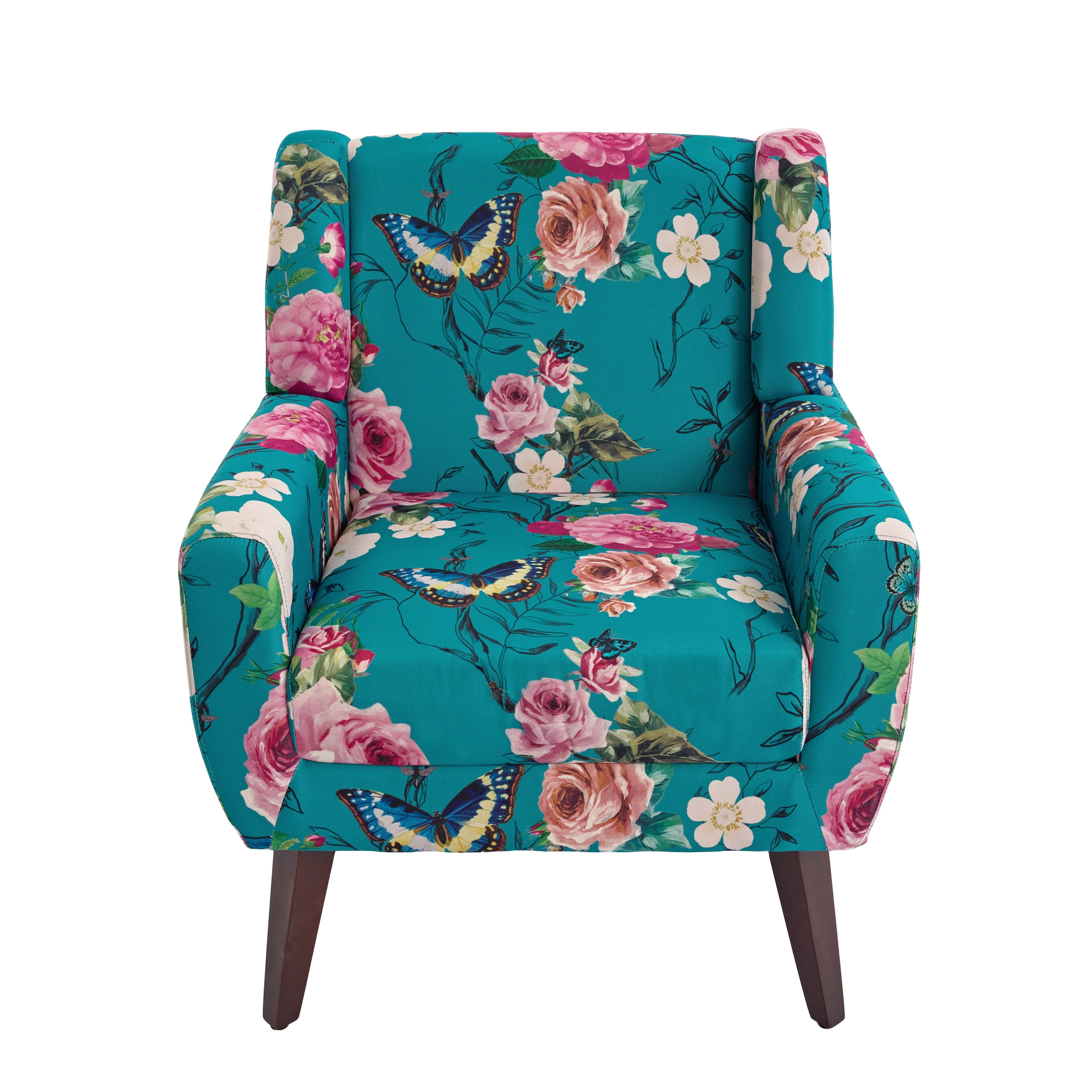 Modern Cotton Linen Upholstered Accent Chair for Living Room-image