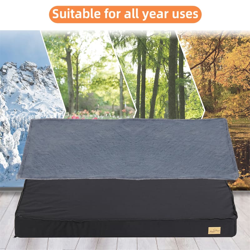 Orthopedic Foam Dog Bed Waterproof Pet Crate Mattess Cushion