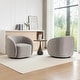 preview thumbnail 75 of 107, SEYNAR Modern Glam Velvet Upholstered 360 Degree Swivel Accent Armchair Set of 2