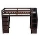 preview thumbnail 12 of 14, Twin size Loft Bed with Storage Drawers and Stairs,Wooden Loft Bed with Shelves