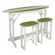 preview thumbnail 69 of 88, Shoreline Surfboard 3-Piece Bar Height Balcony Set White/Palm Green