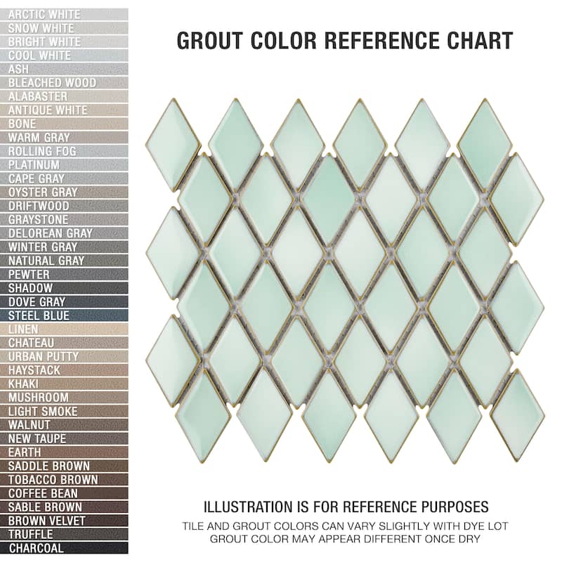 Merola Tile Hudson Kite Pistachio 10-1/8" x 11-3/4" Porcelain Mosaic Floor and Wall Tile