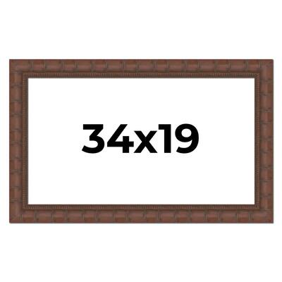 34x19 Frame Pewter Solid Wood Picture Frame Width 1.625 Inches | Interior Frame Depth 0.6875 Inches