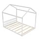 preview thumbnail 5 of 14, Queen Size Wooden House Bed with Headboard Floor Bed, White