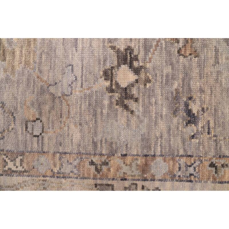 ECARPETGALLERY Hand-knotted Modern Oushak Grey Wool Rug - 9'1 x 12'3
