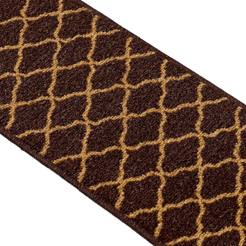 Beverly Rug Indoor Non Slip Carpet Stair Treads Trellis Pattern