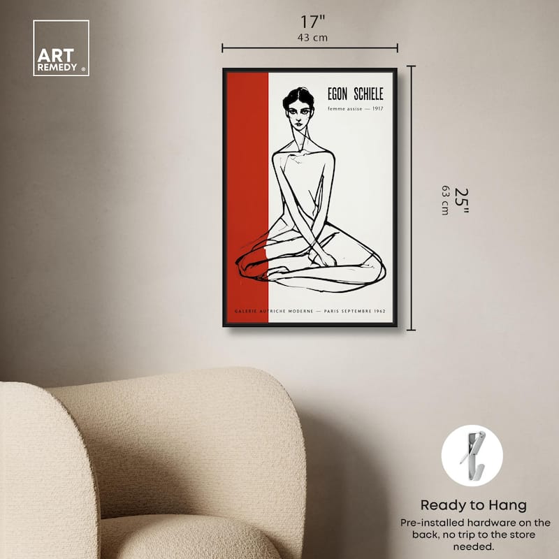 Schiele's Red and White Canvas by Art Remedy