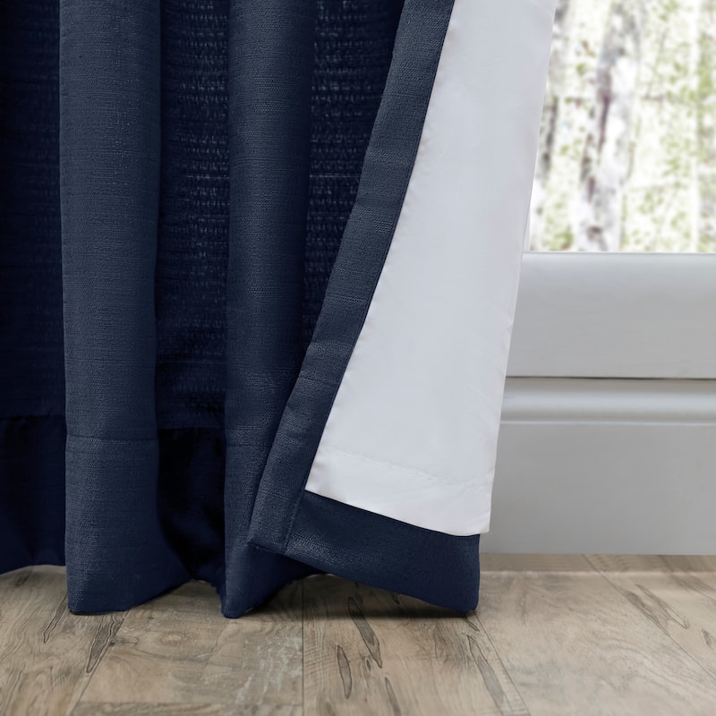 Porch & Den Peete Grasscloth Grommet Curtain Panel