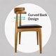 preview thumbnail 57 of 96, Set of 2 Kennedy Elbow Chairs Farmhouse Wooden Dining Chairs With PU Leather Or Fabric Cushion Seat, Modern Accent Side Chairs