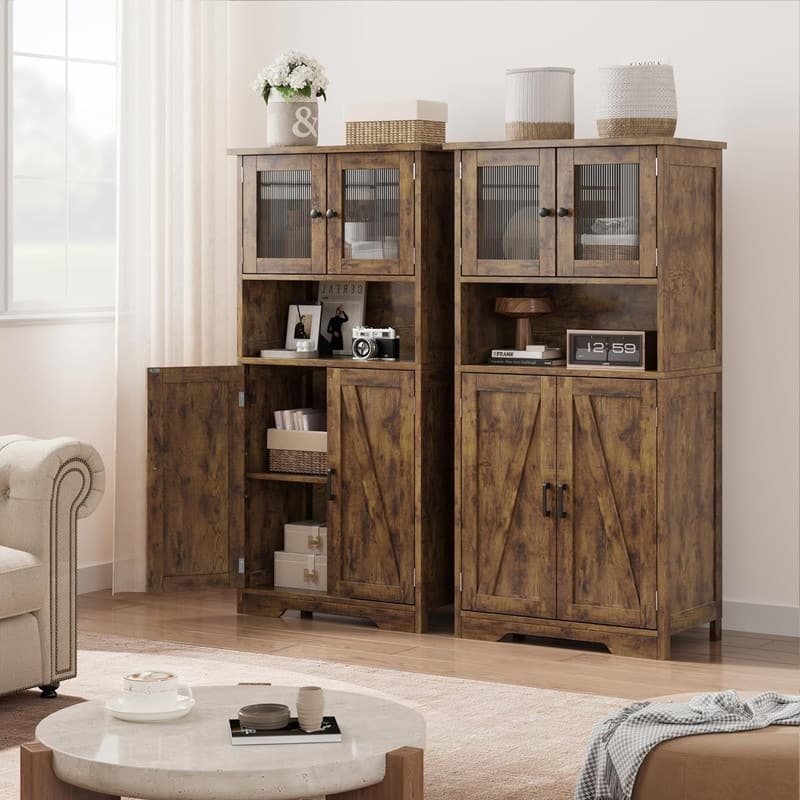 Bathroom Cabinet, Storage Cabinet with Adjustable Shelves