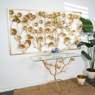 Silver Metal Floral Wall Decor