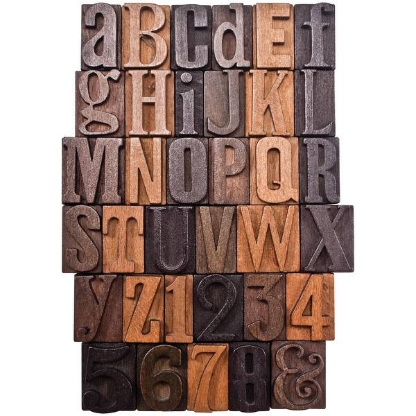Shop Idea Ology Wooden Letterpress Letters 35 Pkg Alphabet Numb Alphabet Numbers 1 Overstock 17242972